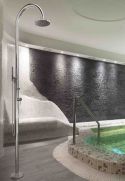 Douche de piscine inox, mitigeur, pommeau, douchette - Origo C50AS.ME
