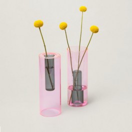Vase reversible rose - H 24 cm - Block Design