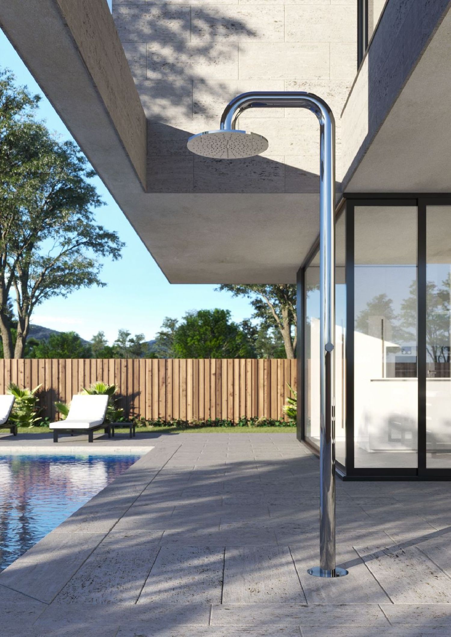 Douche extérieure design en inox Boss BW76 de Fontealta