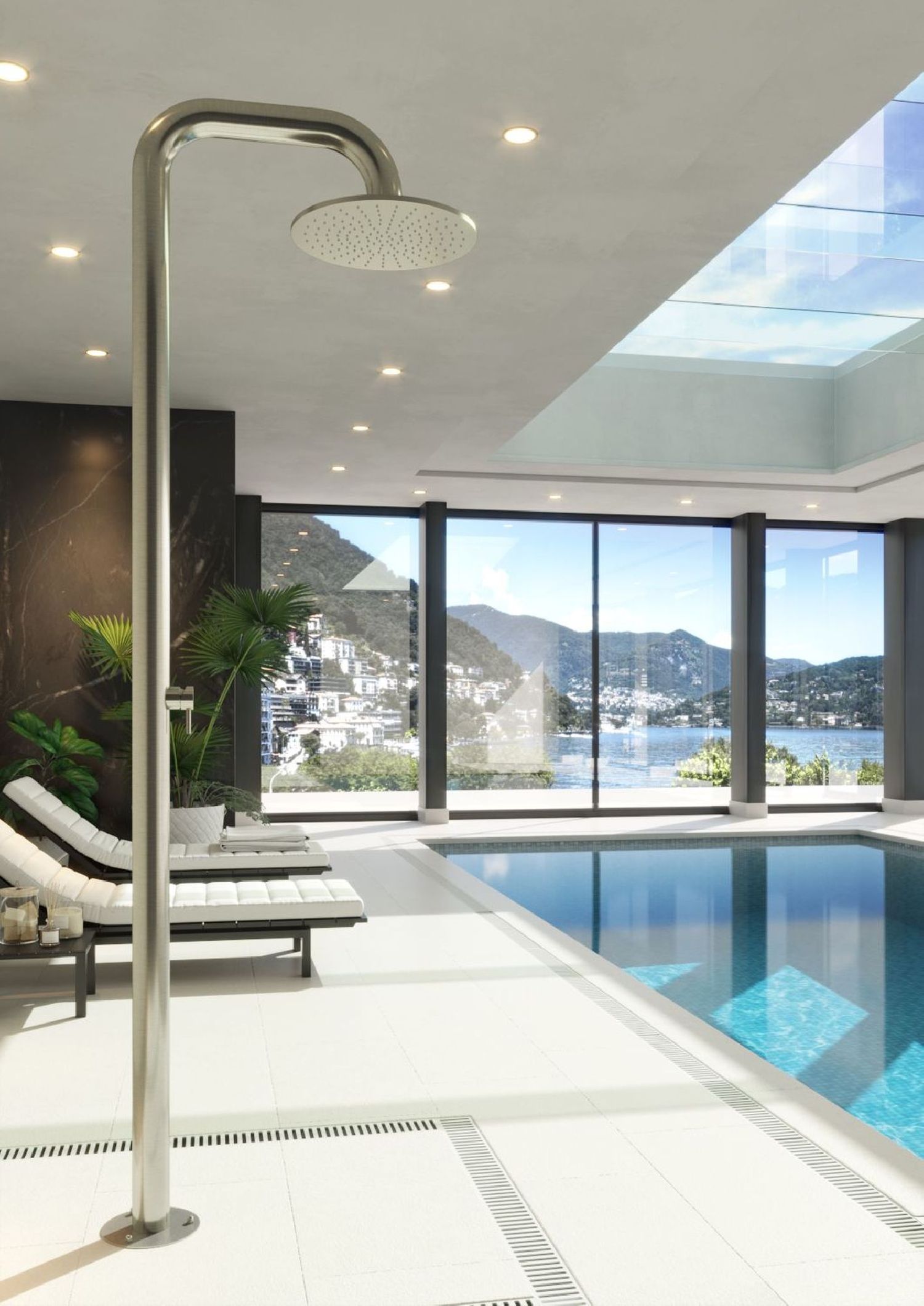 Douche extérieure design en inox Boss BW76M de Fontealta