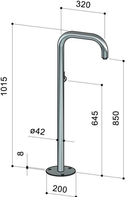 Robinet inox remplisseur de baignoire - Boss B40V.M - Fontealta