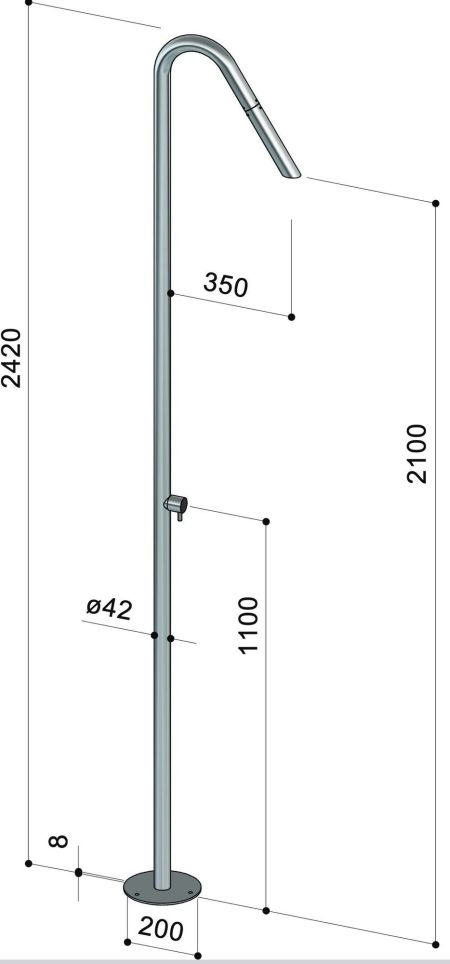 Douche extérieure inox - Twiggy CSR40 - Fontealta Douche extérieure inox - Twiggy CSR40 - Fontealta