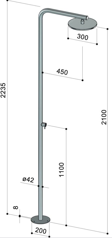 Douche extérieure inox - Classy C40 - Fontealta Douche extérieure inox - Classy C40 - Fontealta