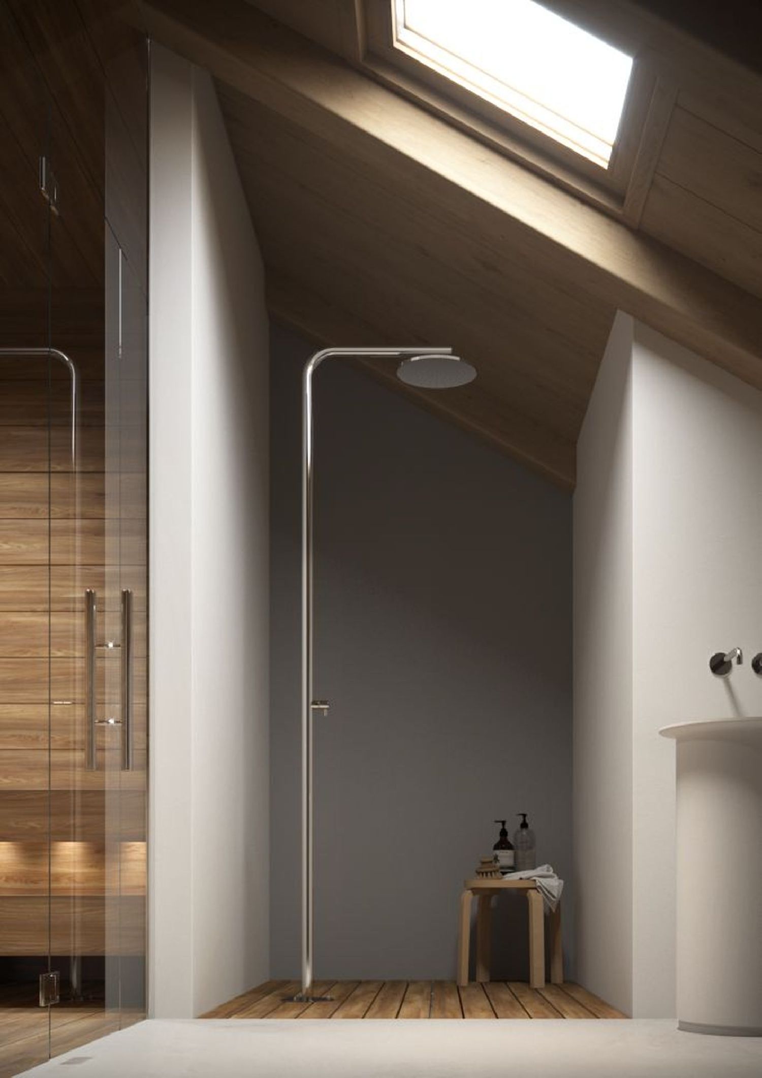 Douche extérieure inox design Classy C40 de Fontealta Douche extérieure inox design Classy C40 de Fontealta