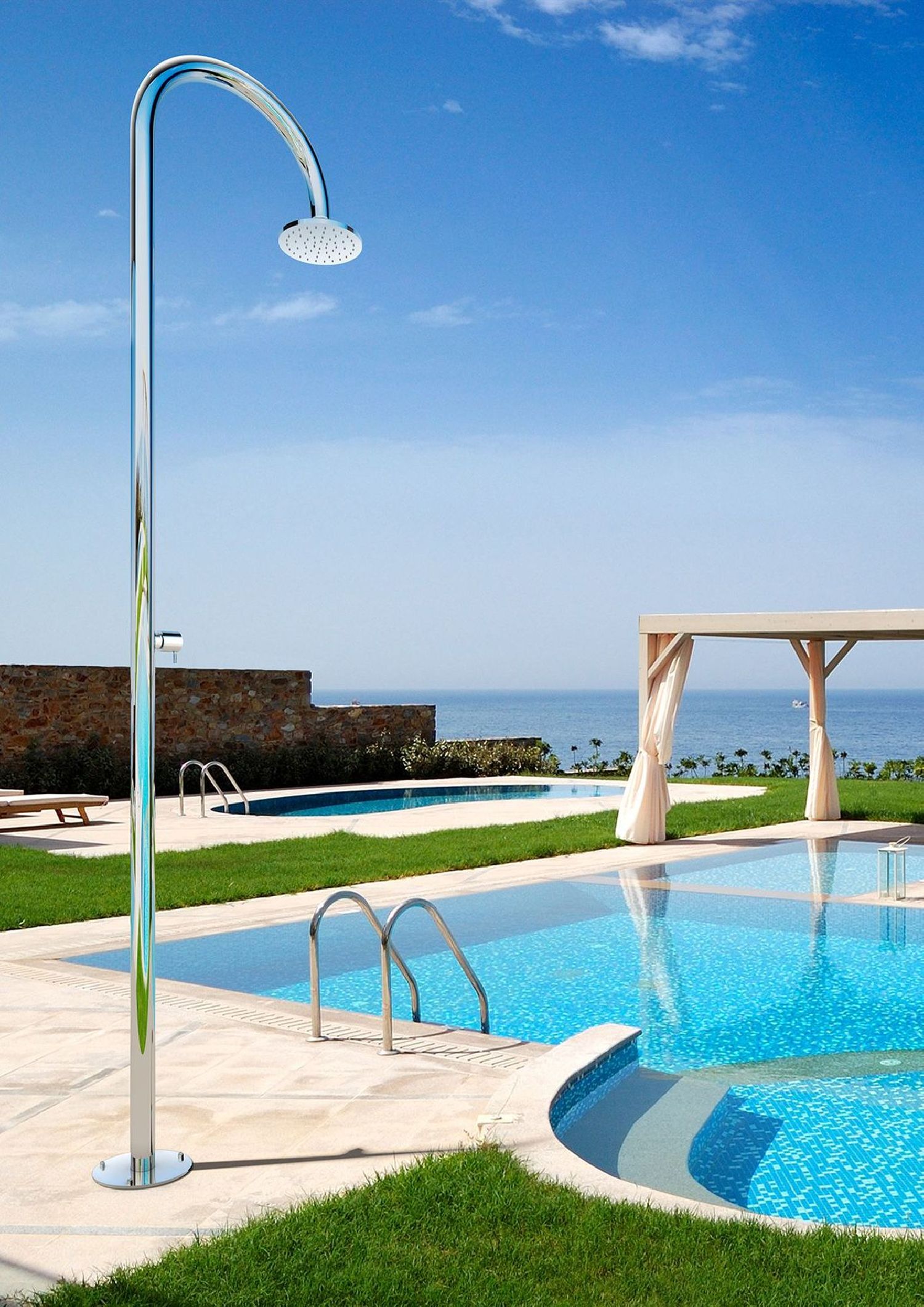 Douche de piscine inox 316 avec pommeau - Origo C50AS