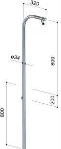 Robinet de jardin sur pied inox 316 à planter au sol - Spring Col 30 G