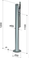 Colonne de douche extérieure design avec mitigeur - Spring Col 90 M