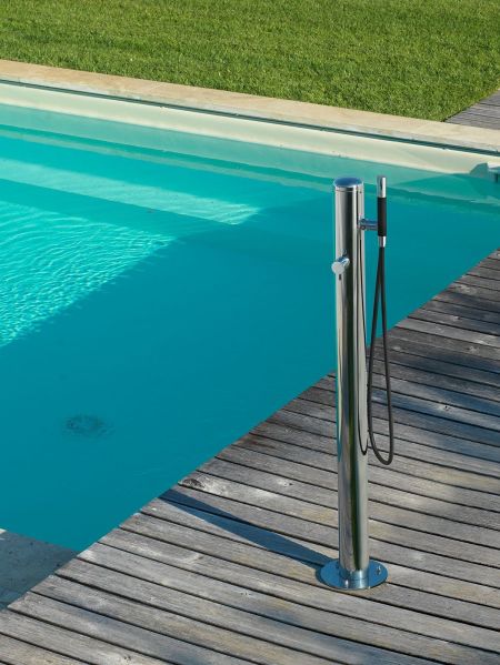 Colonne de douche extérieure avec douchette inox 316 - Spring Col 90