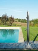 Colonne rince-pieds extérieure design en inox - Spring - Col 90 L - Fontealta
