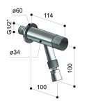 Robinet extérieur mural design inox 316 rince-pieds - Spring W10 FS