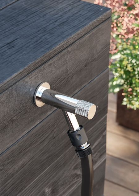 robinet mural inox design avec raccord cannelé Spring W10 HB Fontealta