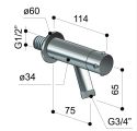 Robinet extérieur mural design inox 316 avec picot - Spring W10 HB L