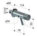 Robinet extérieur mural en inox pour jardin Spring W10 de Fontealta