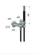 Douchette extérieure murale inox - Boss Wide - WX47C.SK - Fontealta