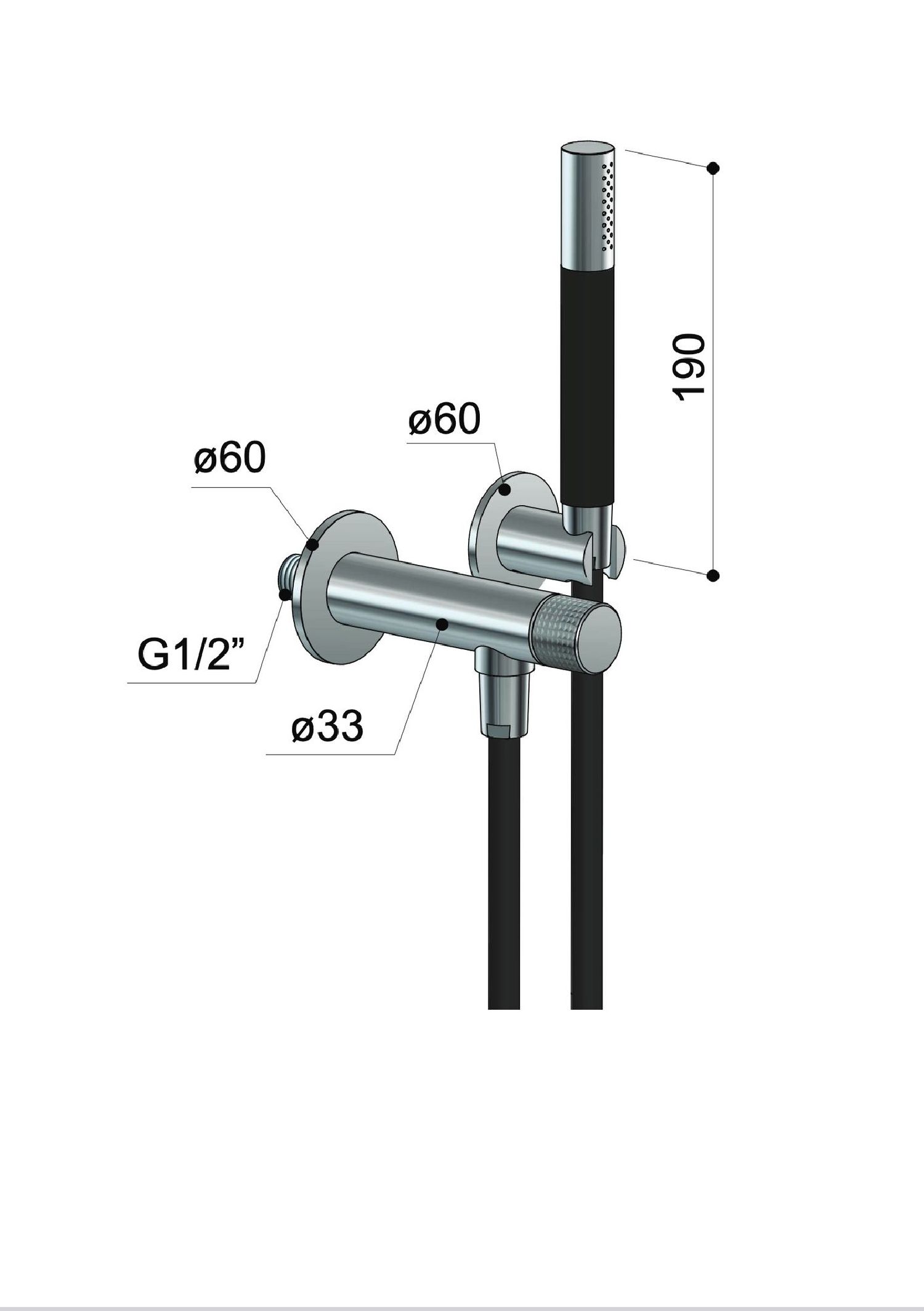 robinet extérieur avec douchette en inox WX47C.SK. de Fontealta