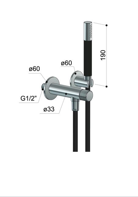 robinet extérieur avec douchette en inox WX47C.SK. de Fontealta