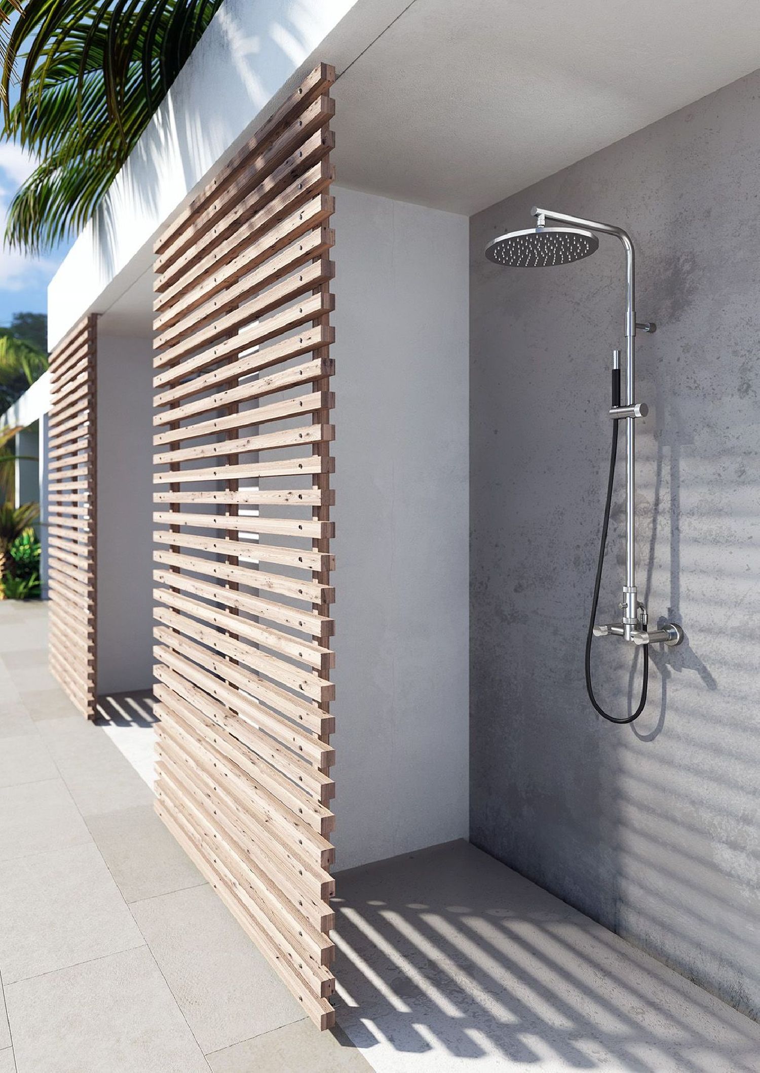 douche extérieure en inox w630.E avec douchette de Fontealta