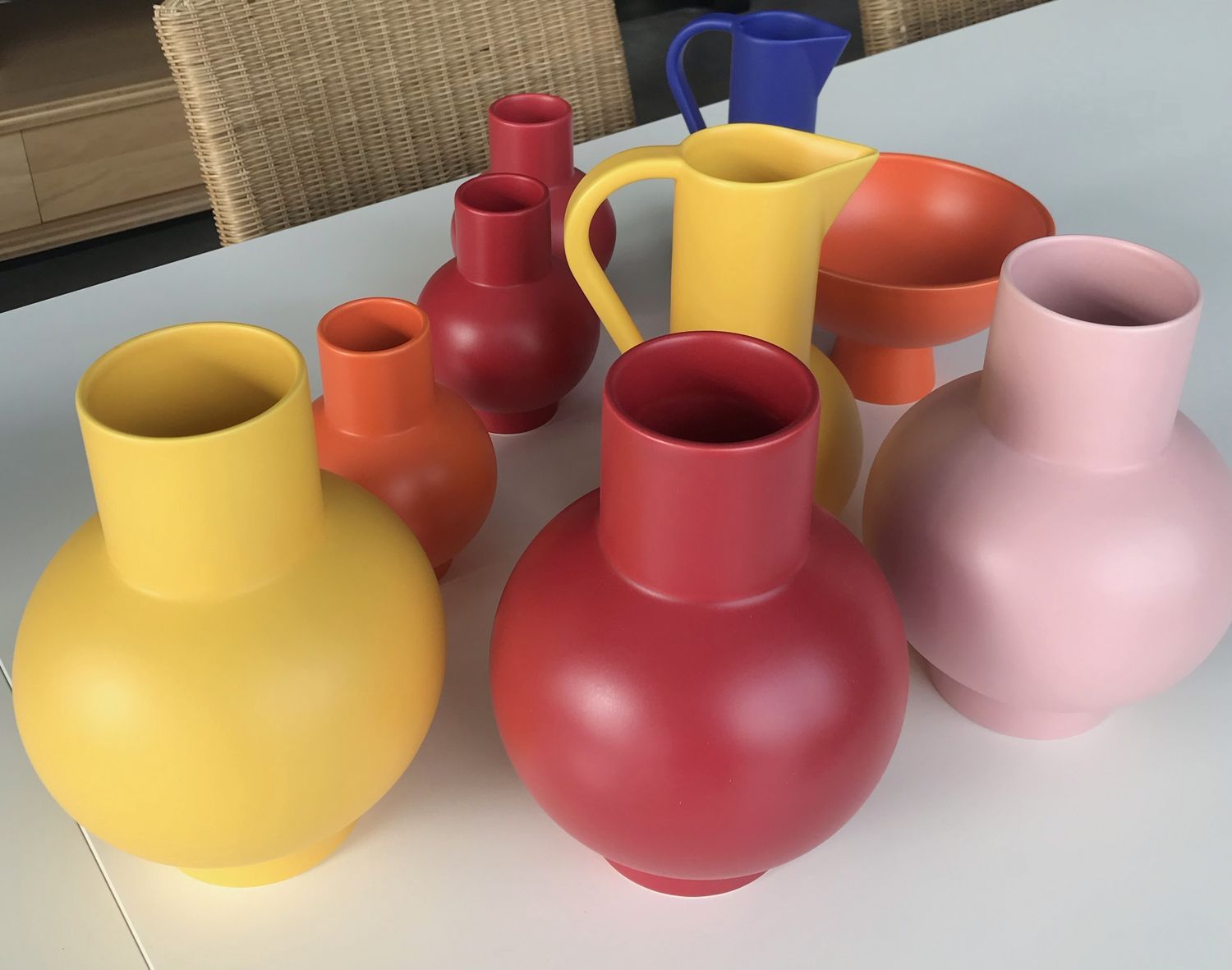 Vase pichet orange Jug Large de Raawii