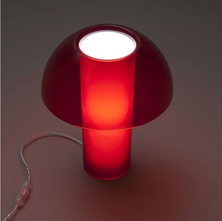 Lampe de table COLETTE en polycarbonate rouge, L de Pedrali
