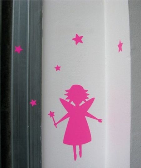 Sticker mural Fée rose fluo de Lilipinso pour décoration