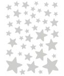 Stickers muraux étoiles argentées - Lilipinso