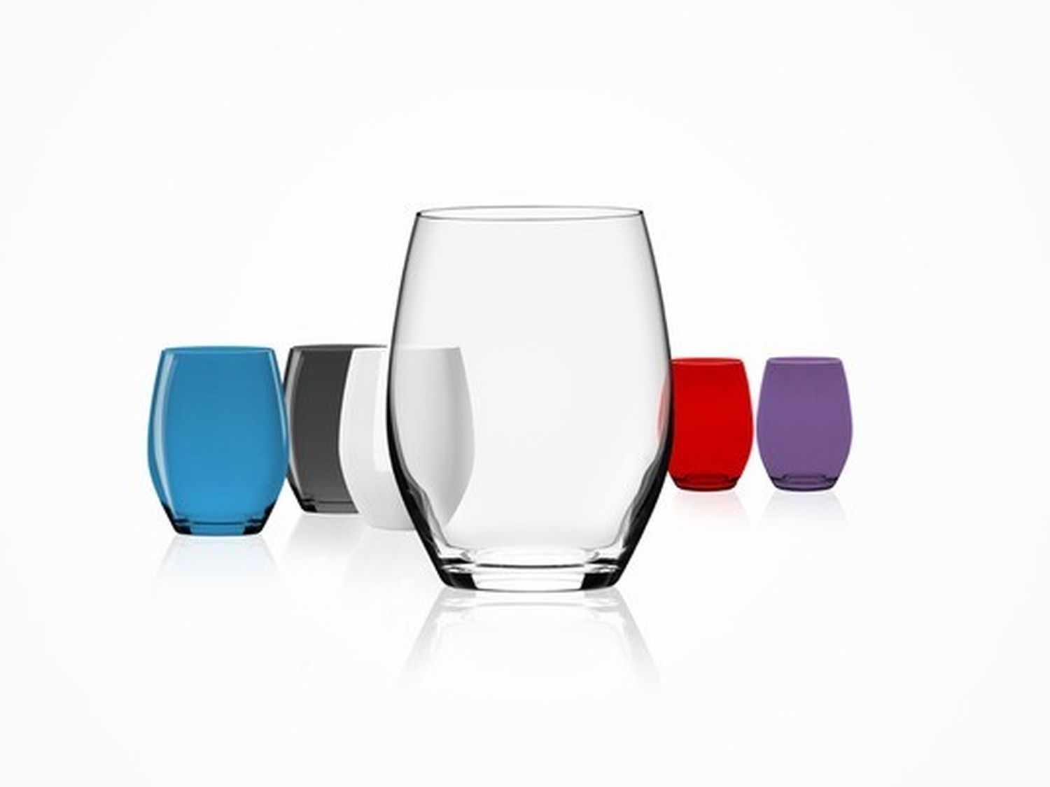 Lot de 12 verres de 400 ml pour eau et boissons froides, design moderne et  minimaliste, verre cristal, passe au lave-vaisselle