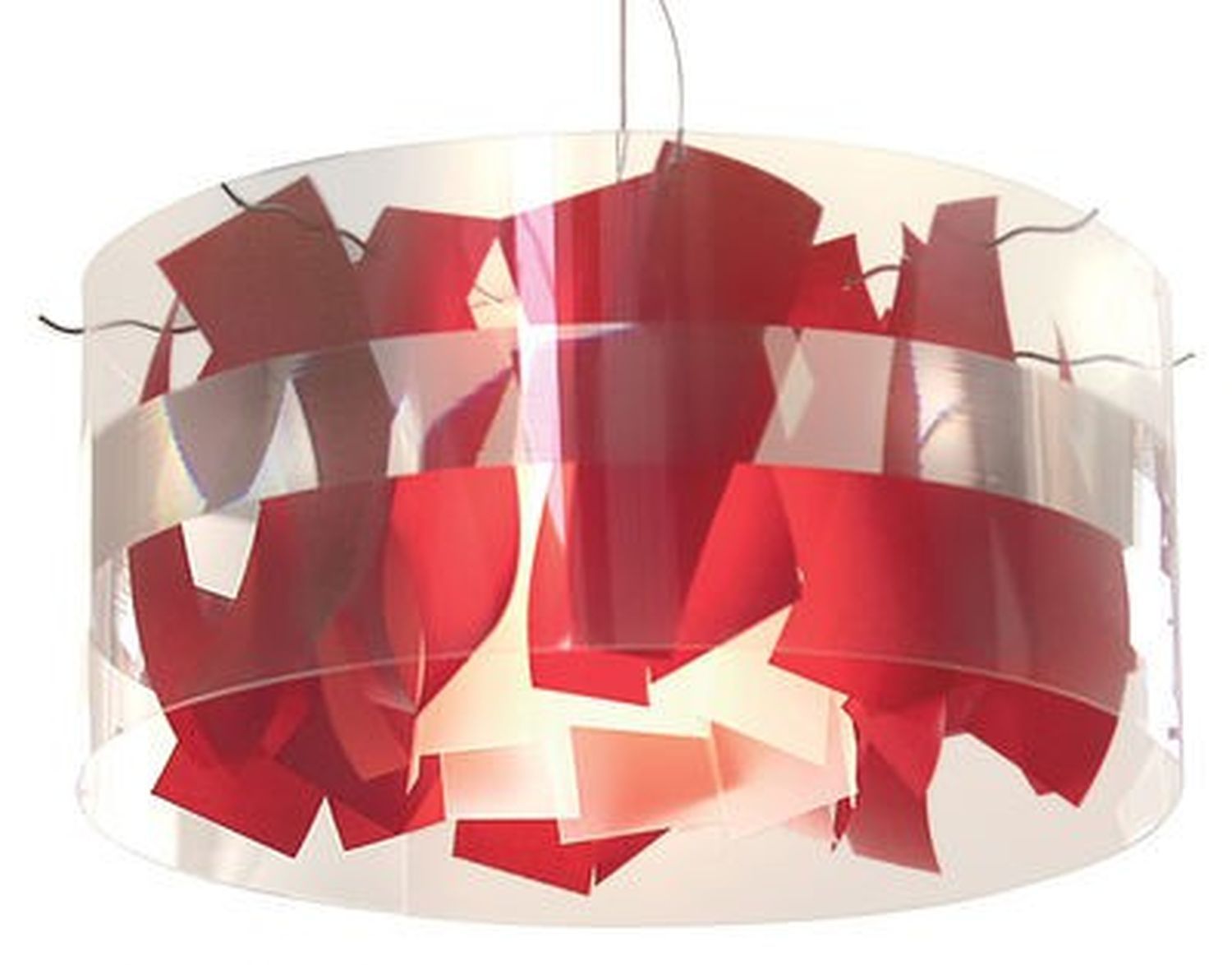 Suspension design Holo Macao rouge Ø 47 cm Dix Heures Dix