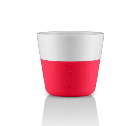 Tasses à café Mugs Lungo design rose rouge flashy Eva Solo