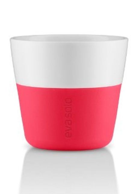Tasses à café Mugs Lungo design rose rouge flashy Eva Solo