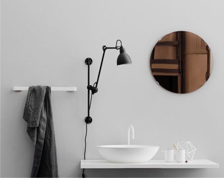 Porte-serviette design époxy blanc de salle de bain Menu