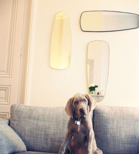 Miroir Igor en feutre rouge - Metylos Miroir Igor en feutre rouge - Metylos