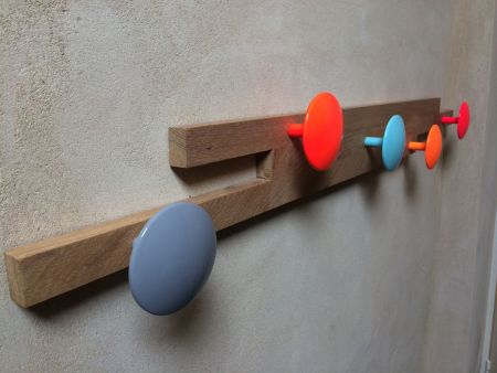 Patère Manto grise Ø 10 cm - Sentou Edition Patère Manto grise Ø 10 cm - Sentou Edition