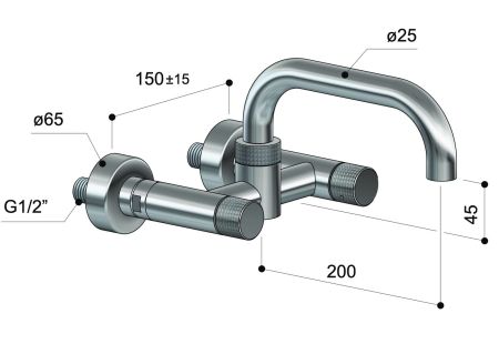 Robinet cuisine inox - Waterline - KW50.UP - Fontealta