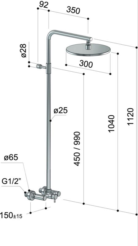 Douche extérieure inox - Waterline - W683 - Fontealta Douche extérieure inox - Waterline - W683 - Fontealta