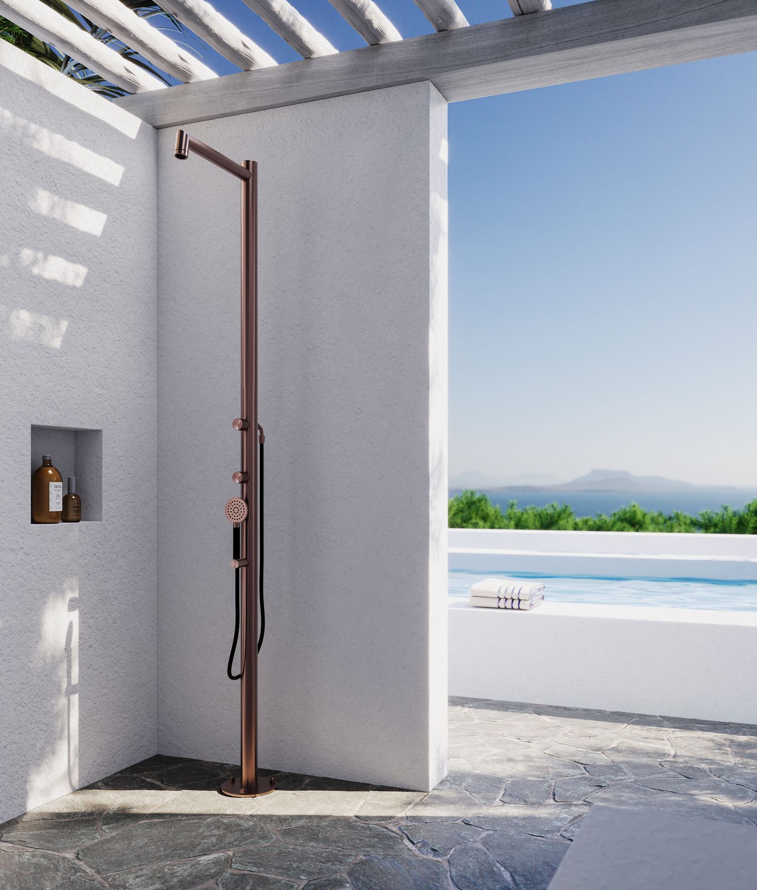 Douche extérieure inox Flamingo F60.ME de Fontealta