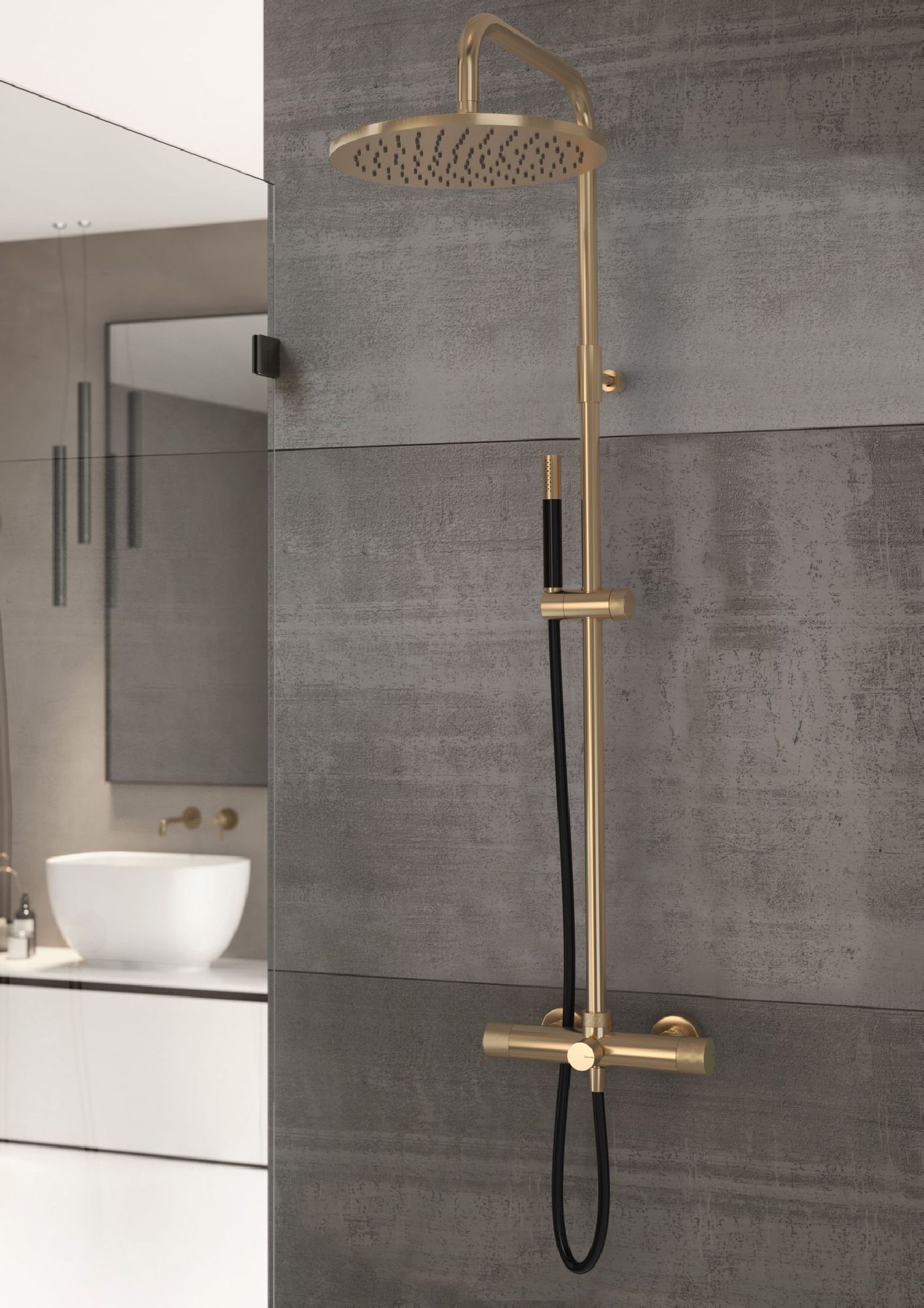 Douche extérieure design en inox Boss W444.E de Fontealta