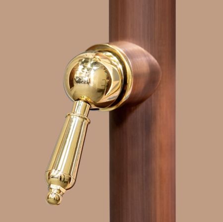 Douche extérieure en cuivre avec mitigeur, pommeau et douchette - Origo C50R.ME