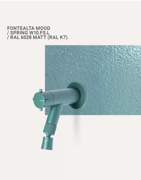 Robinet mural inox avec rince-pieds - Spring - W10 FS L Fontealta