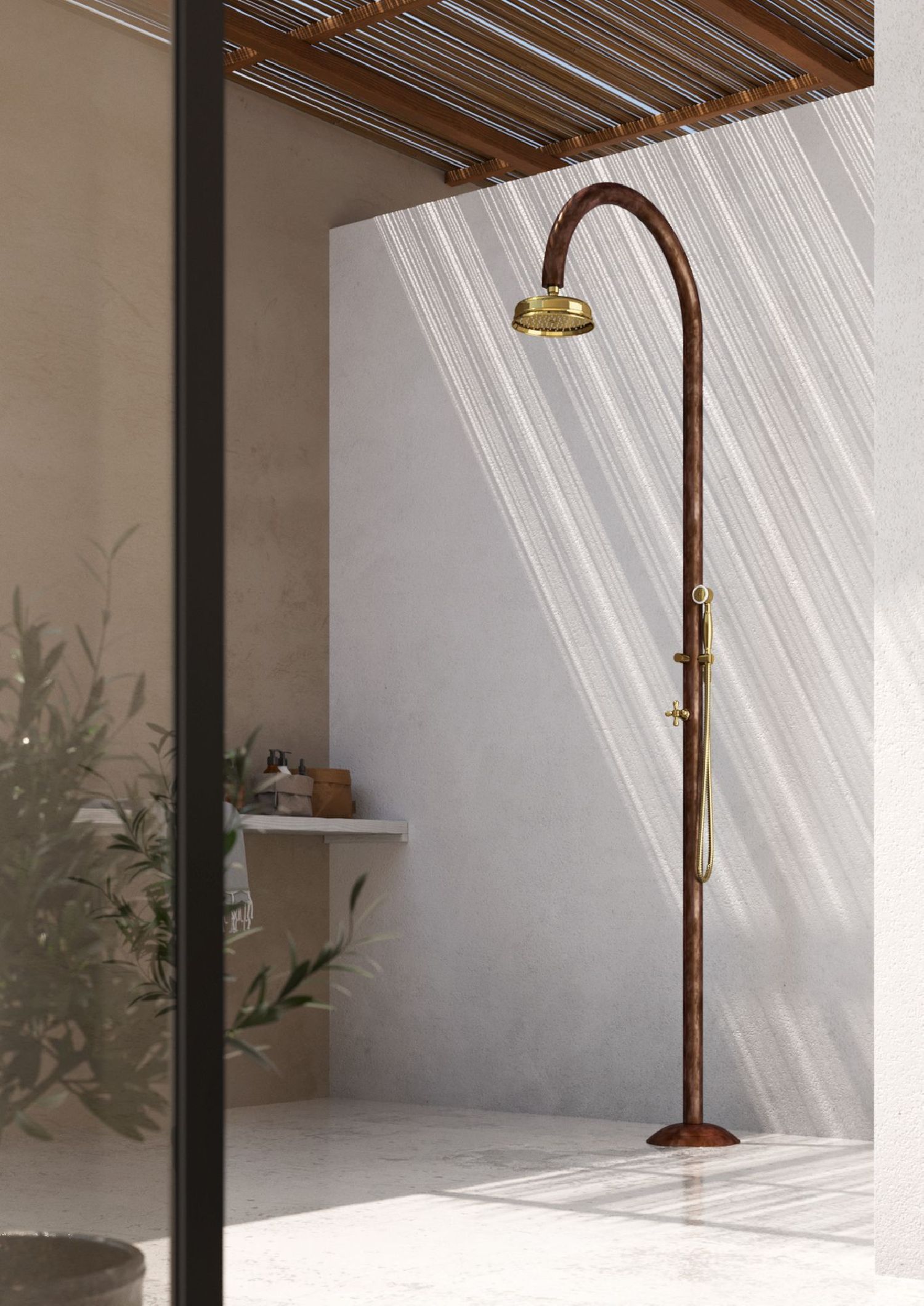 Douche extérieure en cuivre Origo C50 R ME Fontealta