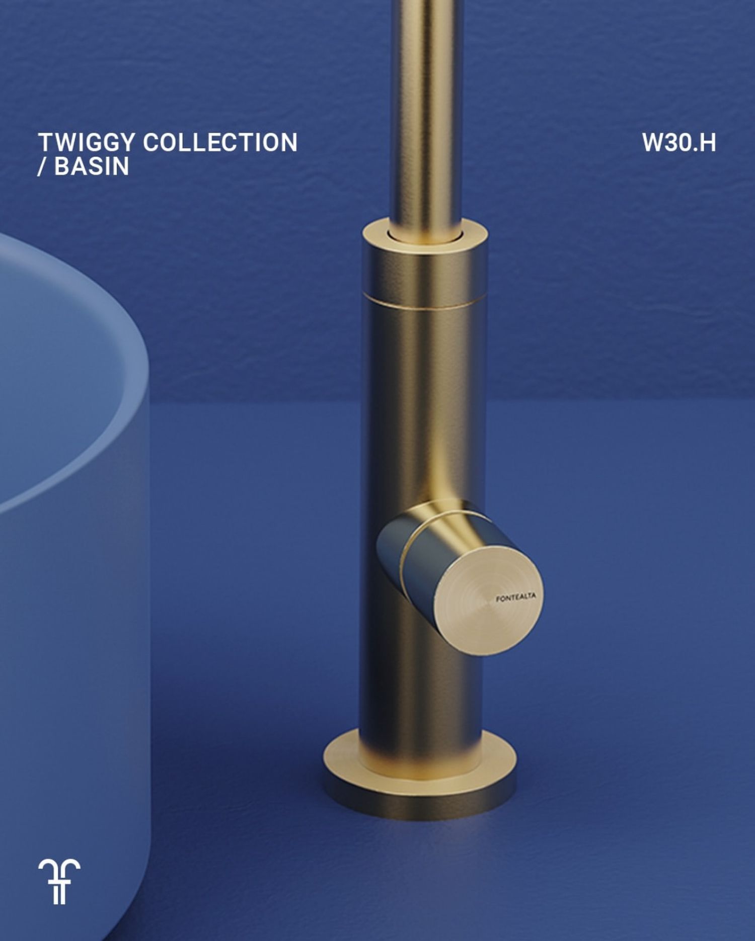 Mitigeur de lavabo en inox 316 W30H de fontealta