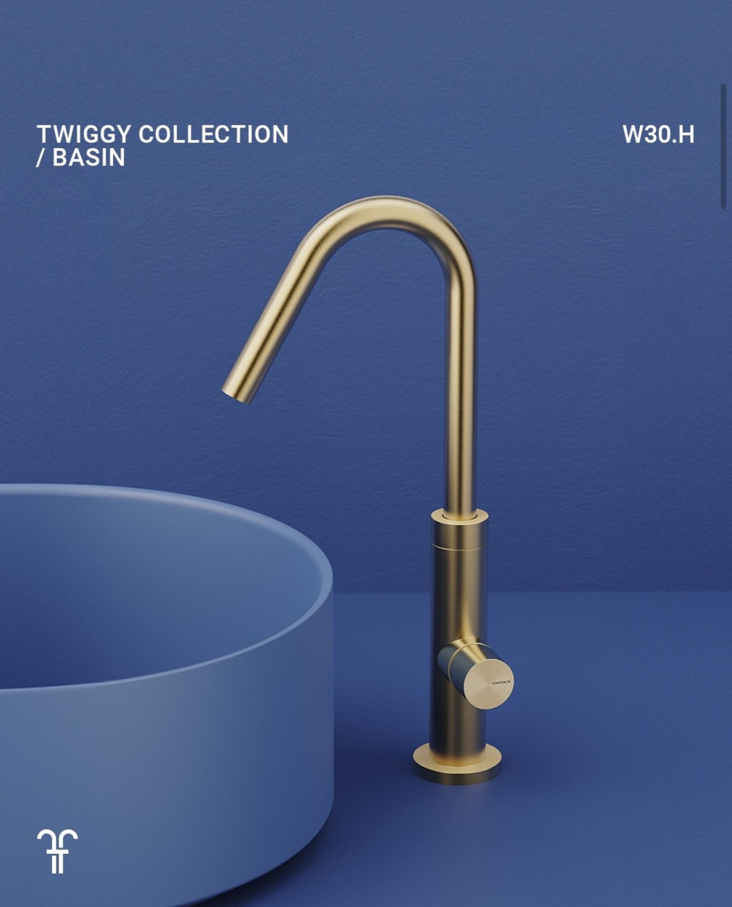 Mitigeur de lavabo en inox 316 W30H de fontealta