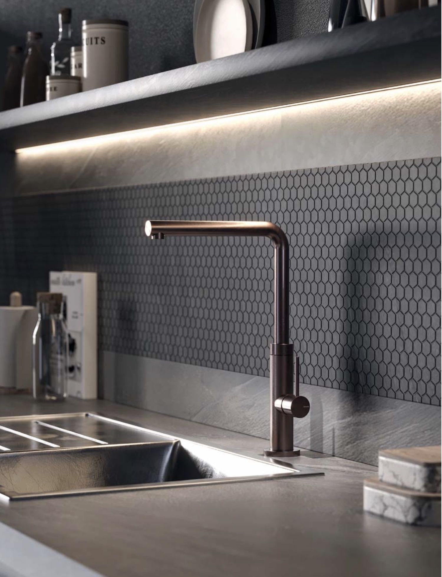 Robinet cuisine inox 316 - Waterline - K35.L de Fontealta