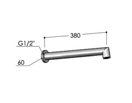 Bras de Douche extérieure inox - Waterline - SA35.F - Fontealta