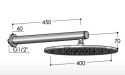 Bras de Douche extérieure inox - Waterline - SA40.12 - Fontealta