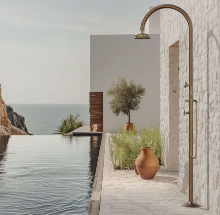 Douche extérieure en cuivre - Origo C50R E - Fontealta