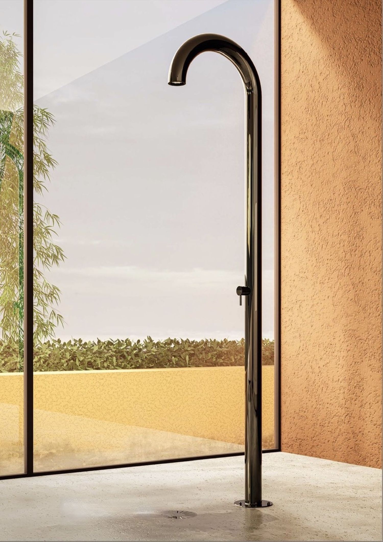 Douche extérieure design inox 316 avec mitigeur Club C90 M Fontealta