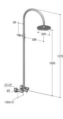 Douche murale extérieure inox - Origo W983 - Fontealta