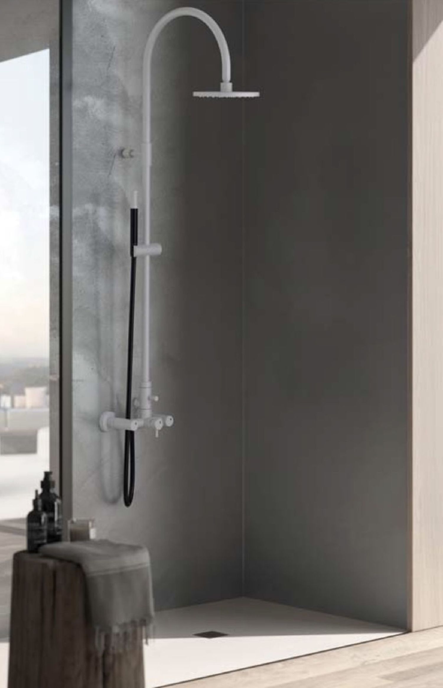 douche murale inox origo w983 avec mitigeur et douchette de Fontealta