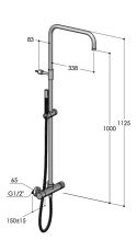 Douche murale extérieure inox - Boss  W34A6.E - Fontealta