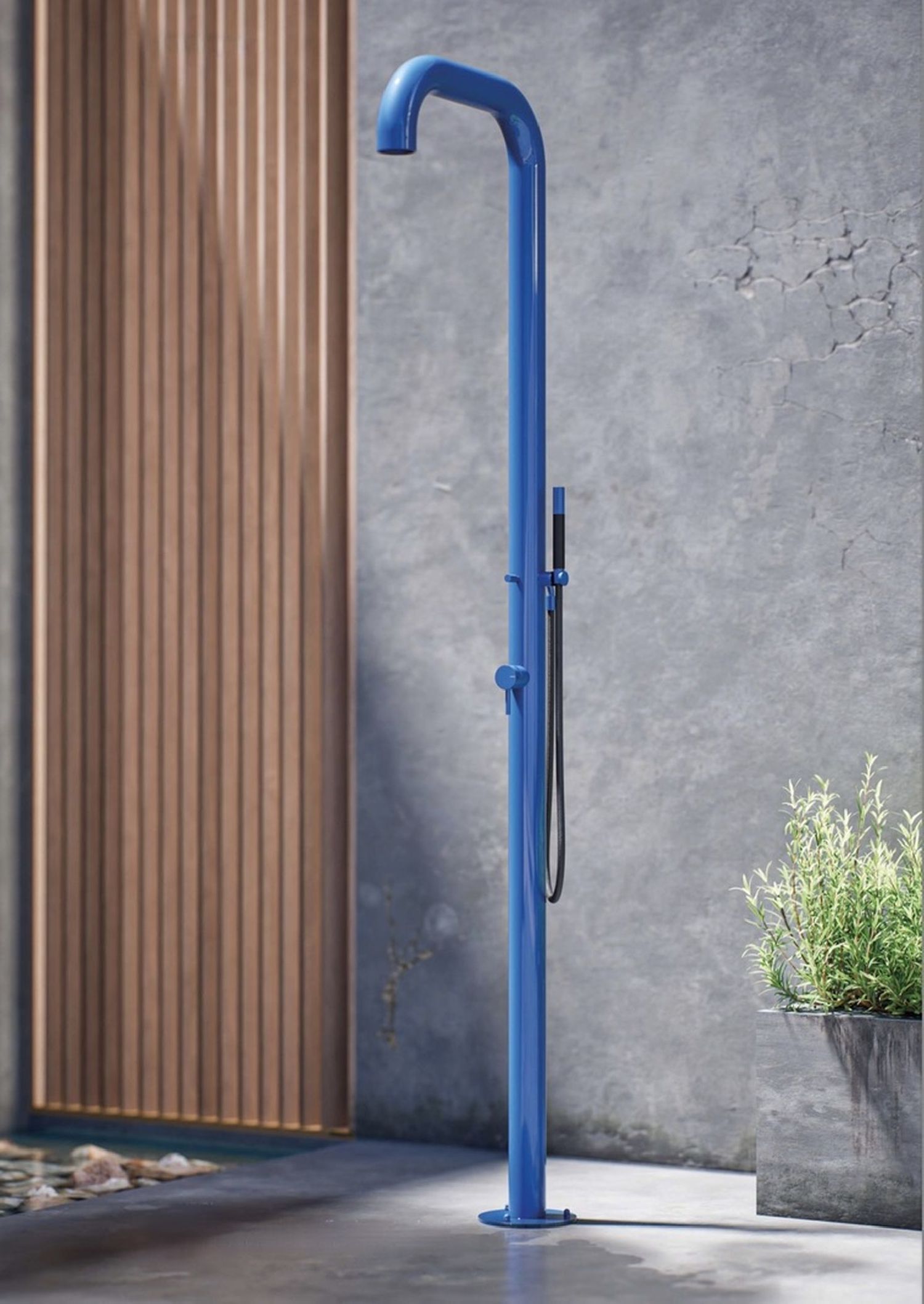 Douche extérieure design en inox Boss B76 ME de Fontealta